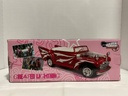 1:18 AUTO WORLD GREASED LIGHTNING RED ON WHITE image