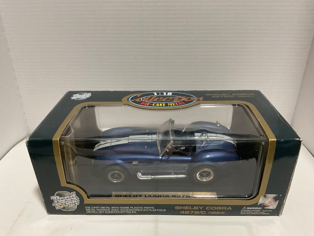 1:18 ROAD TOUGH SHELBY COBRA 427S/C 1964 BLUE/WHITE ON BLACK image