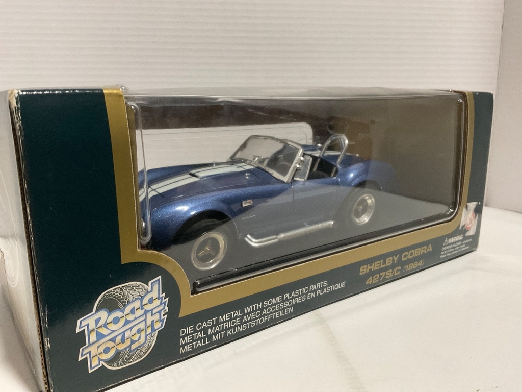1:18 ROAD TOUGH SHELBY COBRA 427S/C 1964 BLUE/WHITE ON BLACK image