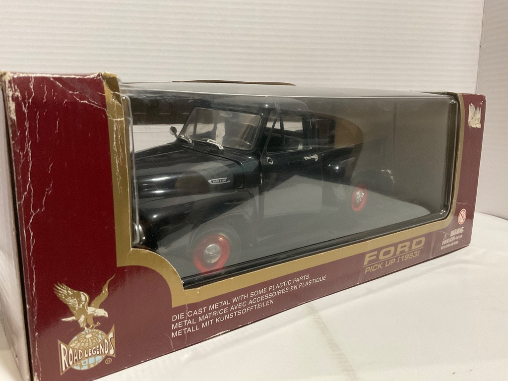 1:18 ROAD LEGENDS FORD PICK UP 1953 BLACK ON BLACK *MISSING MIRROR image