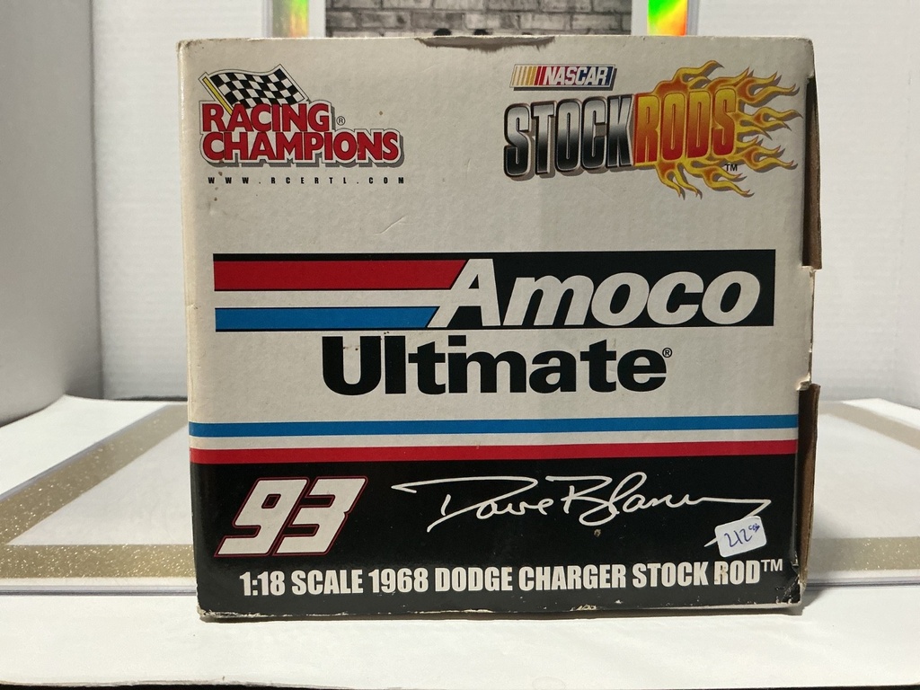 1:18 RACING CHAMPIONS AMOCO 1968 DODGE CHARGER STOCK ROD [DAMAGED BOX] image