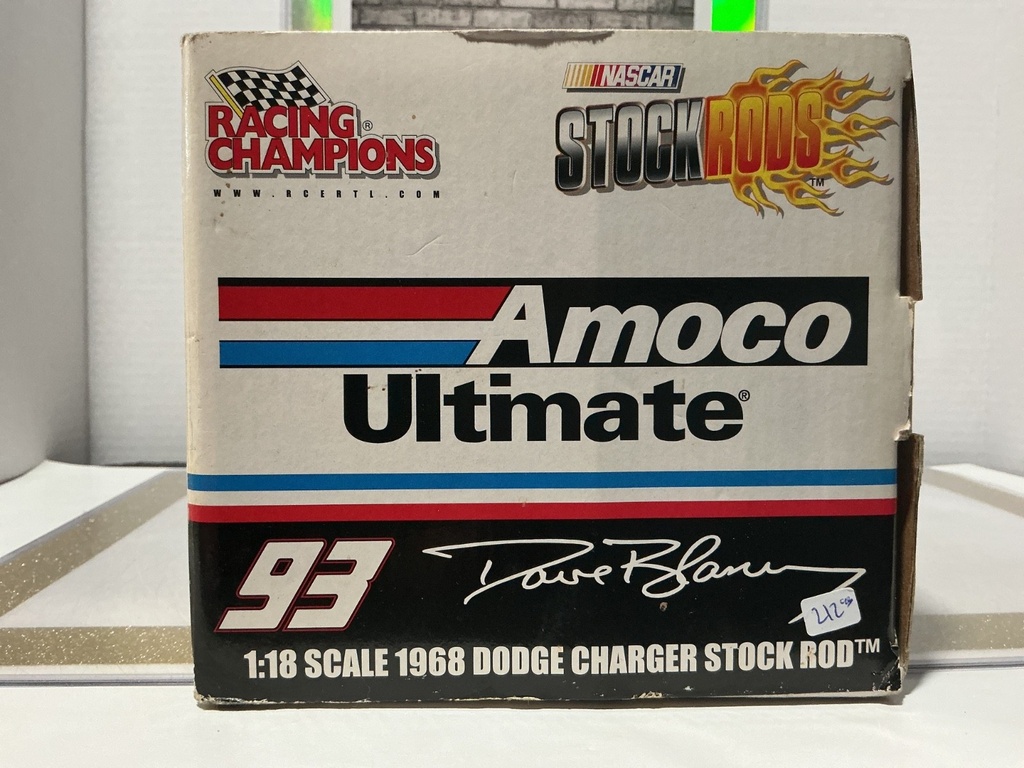 1:18 RACING CHAMPIONS AMOCO 1968 DODGE CHARGER STOCK ROD [DAMAGED BOX] image