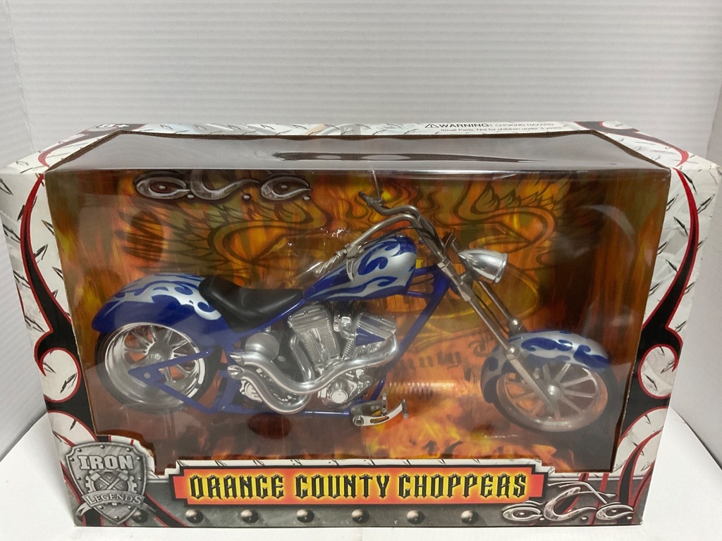 1:6 IRON LEGENDS ORANGE COUNTY CHOPPERS #99212 BLUE/GREY FLAMES image