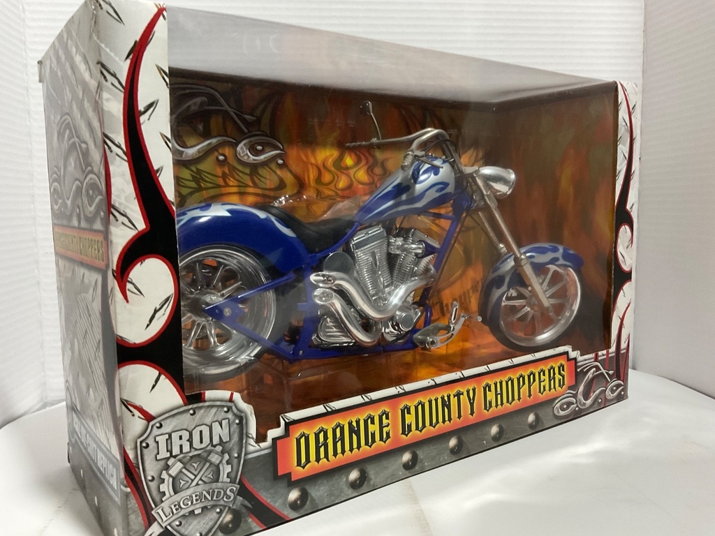 1:6 IRON LEGENDS ORANGE COUNTY CHOPPERS #99212 BLUE/GREY FLAMES image