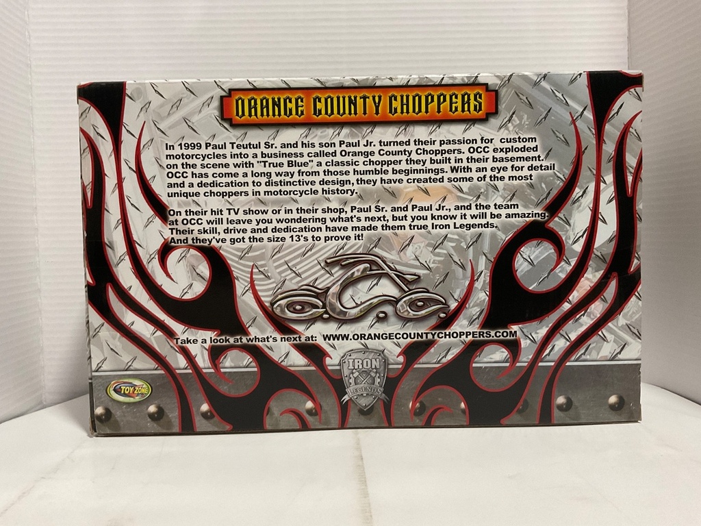 1:6 IRON LEGENDS ORANGE COUNTY CHOPPERS #99212 BLUE/GREY FLAMES image