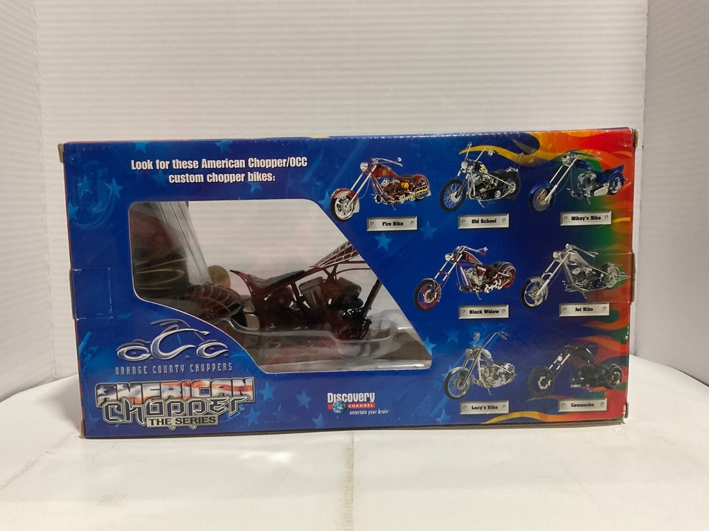1:10 JOY RIDE AMERICAN CHOPPER BLACK WIDOW RED image