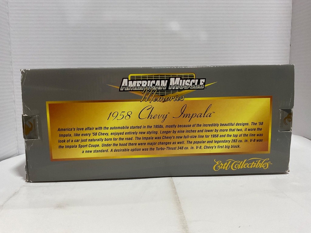 1:18 AMERICAN MUSCLE MEMORIES 1958 CHEVY IMPALA DUSTY ROSE/CREAM image