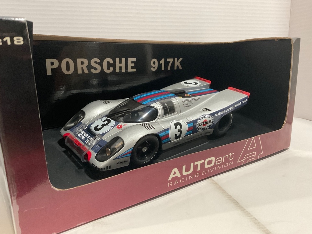1:18 AUTO ART RACING DIVISION PORSCHE 917K SILVER *NO PLASTIC COVER image
