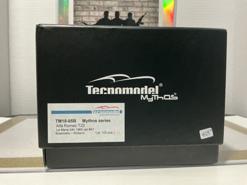 1:18 TECHNOMODEL MYTHOS TM18-65B ALFA ROMEO TZ2 LE MANS 24TH 1965 CAR #41 image