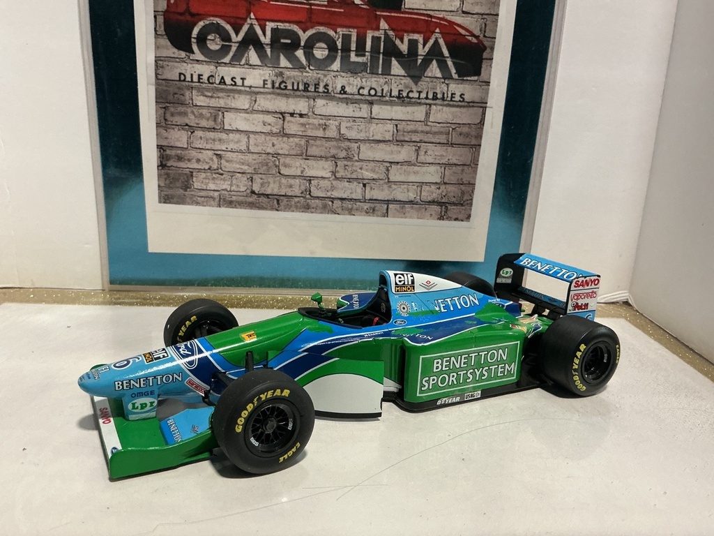 1:18 MINICHAMPS 1994 BENETTON B194 FORD #6 MISSING MIRROR + BAD STICKEY image