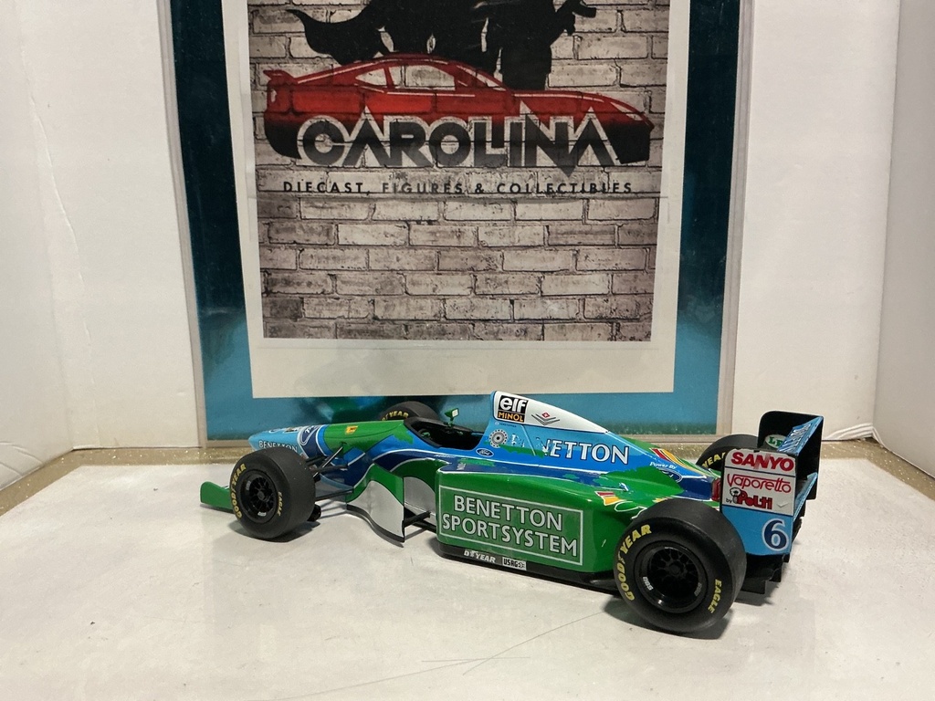 1:18 MINICHAMPS 1994 BENETTON B194 FORD #6 MISSING MIRROR + BAD STICKEY image