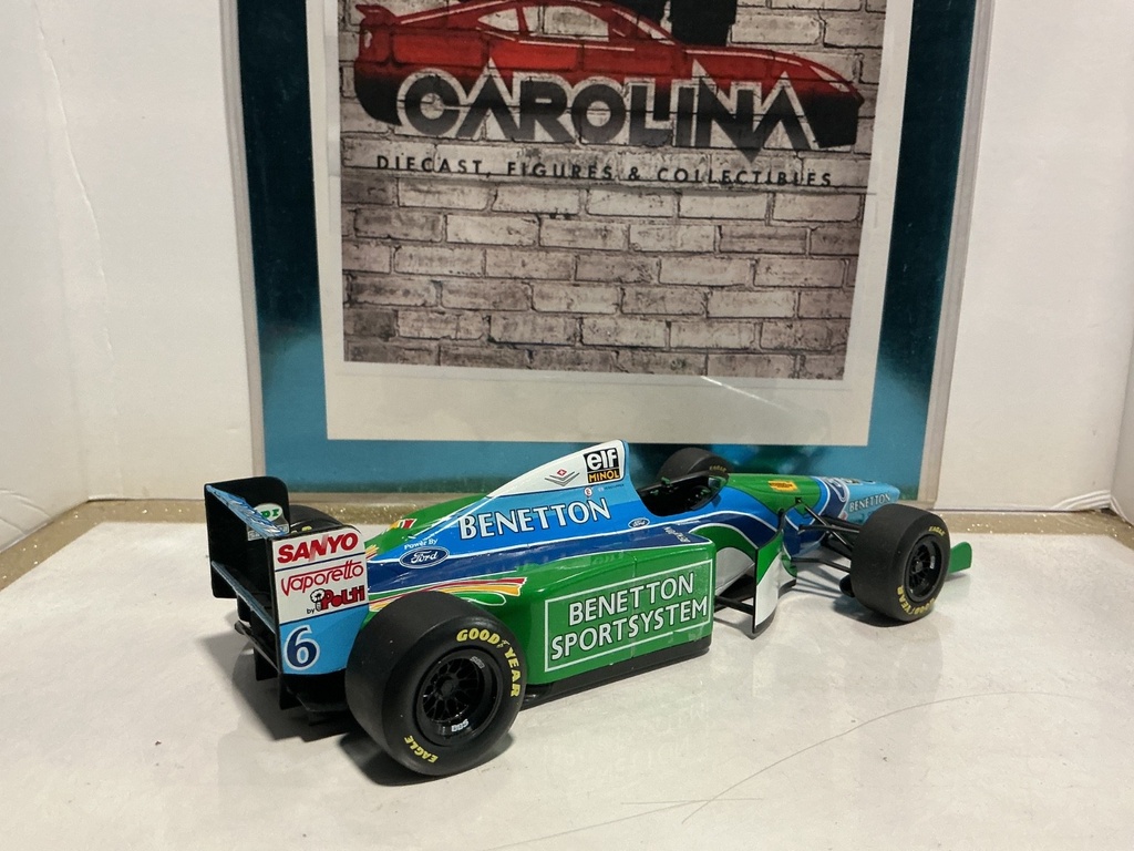 1:18 MINICHAMPS 1994 BENETTON B194 FORD #6 MISSING MIRROR + BAD STICKEY image
