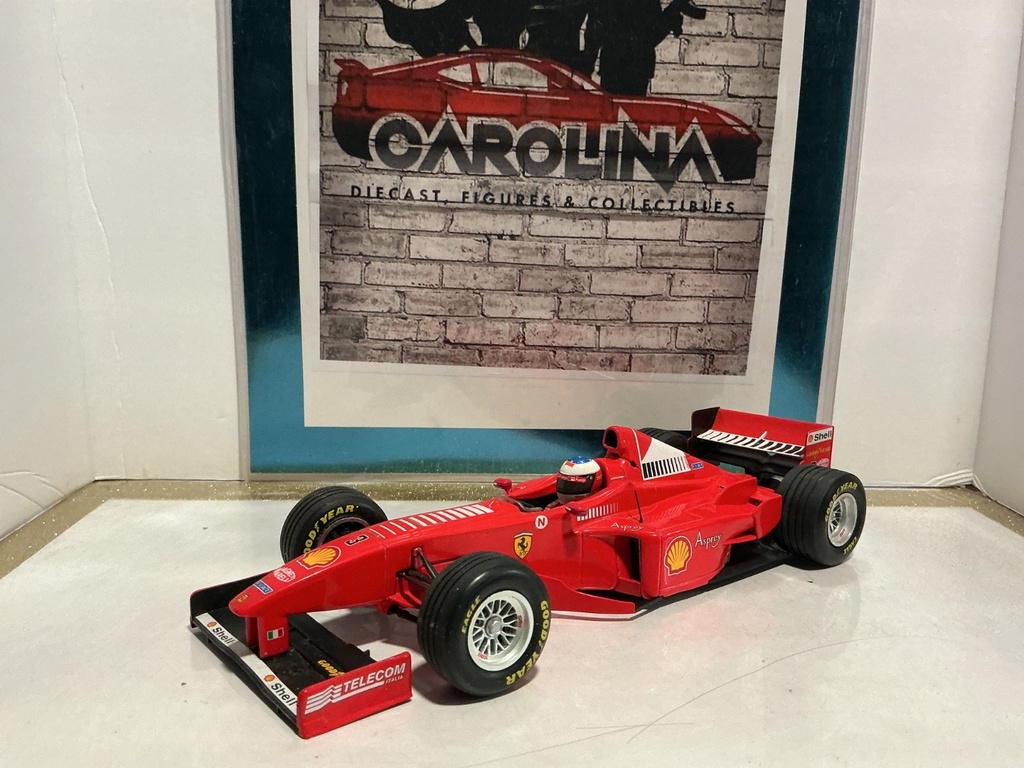 1:18 MINICHAMPS 1998 FERRARI F300 M. SCHUMACHER ASPREY #3 MISSING INTAKE SPOL image