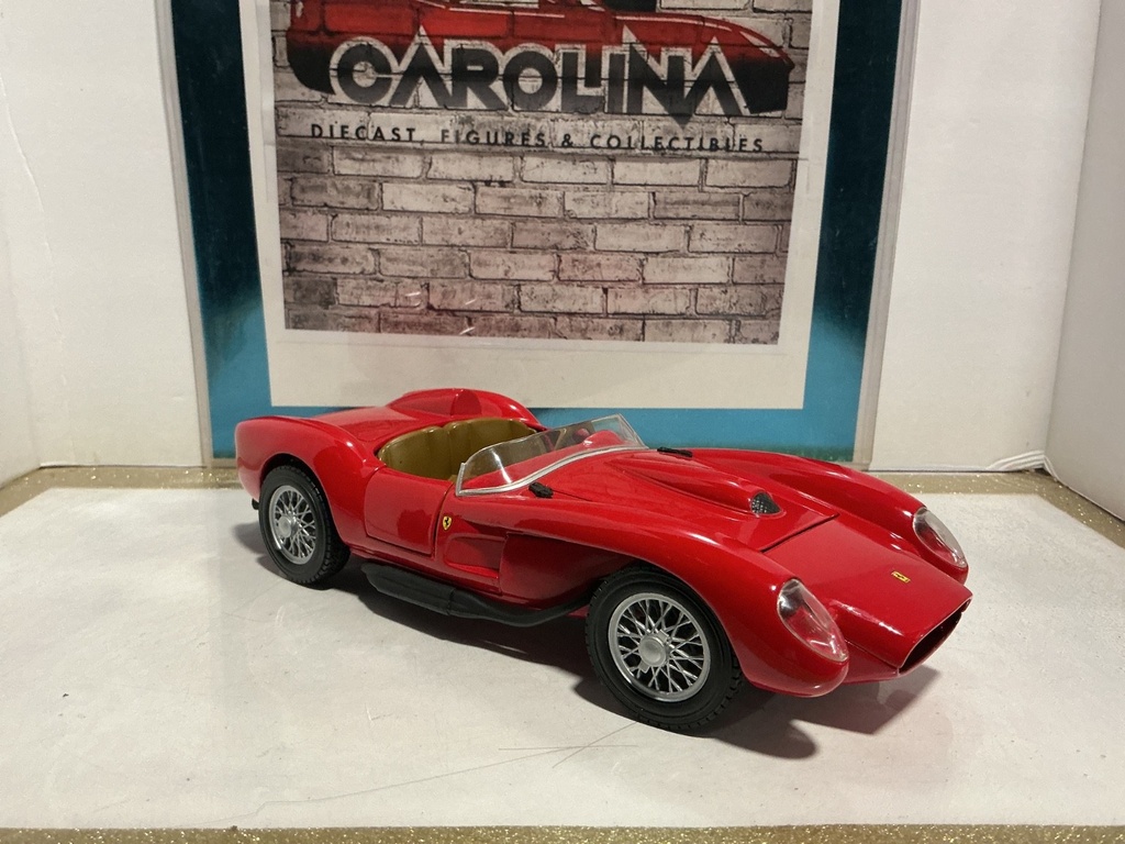 1:18 HOTWHEELS 1958 FERRARI 250 TESTA ROSSA RED ON TAN image