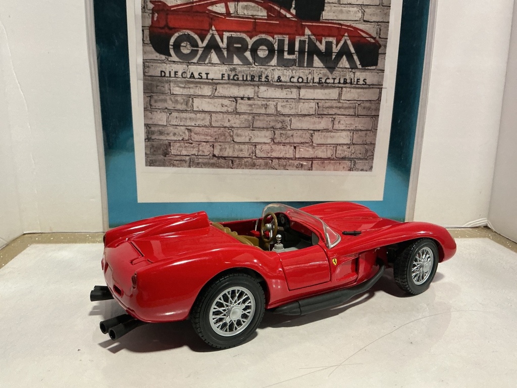 1:18 HOTWHEELS 1958 FERRARI 250 TESTA ROSSA RED ON TAN image