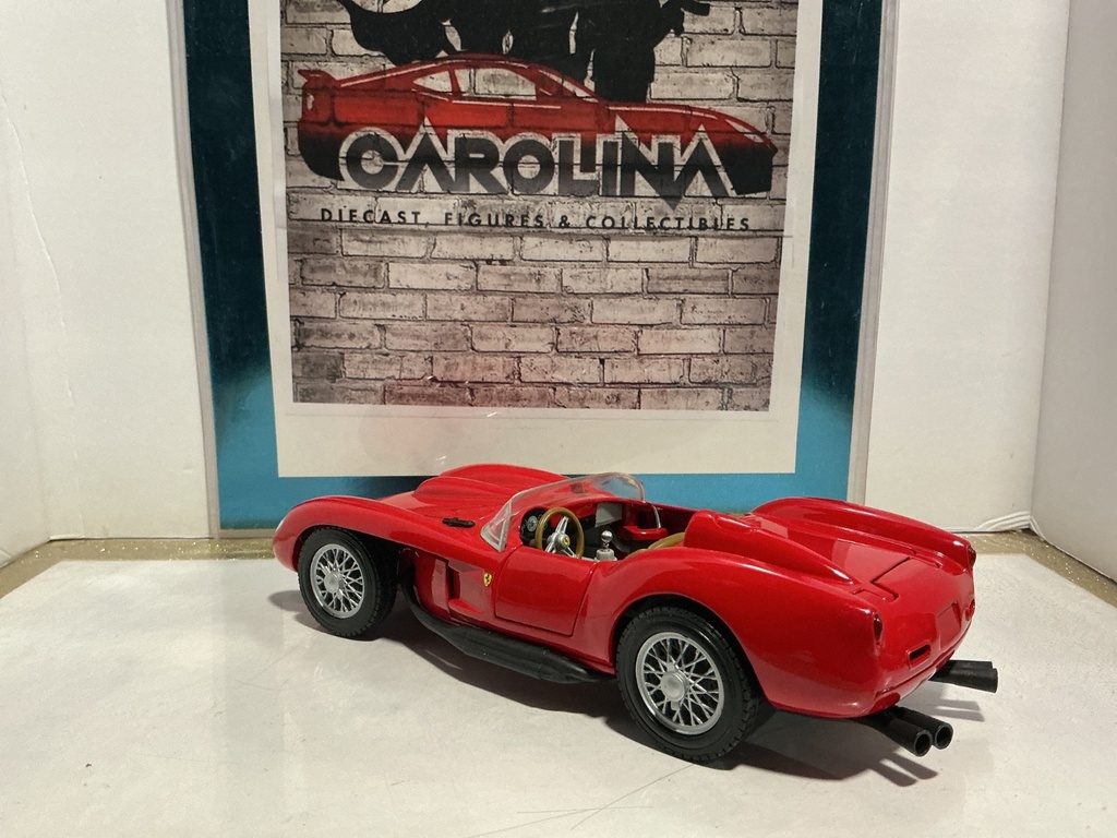 1:18 HOTWHEELS 1958 FERRARI 250 TESTA ROSSA RED ON TAN image