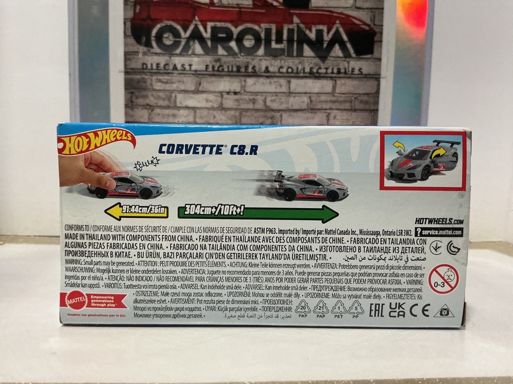 1/43 Hot Wheels Pull-Back Speeders Corvette C8.R - 2024 HW Race Day Series image