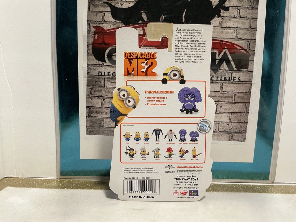 DESPICABLE ME 2 MOVIE -  4-INCH PURPLE MINION B1 image