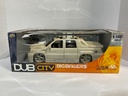 1:18 JADA TOYS DUB CITY BIG BALLERS CADILLAC ESCALADE (DISPLAYED) CREAM ON GREY