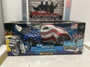 1/18: MUSCLE MACHINES RED WHITE AND BLUE ‘41 WILLYS COUPE