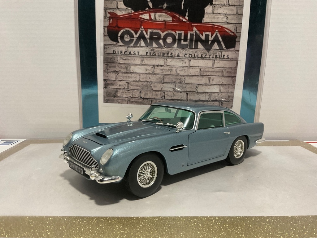 1/18: CHRONO 1963 ASTON MARTIN OB5 BLUE ON GRAY