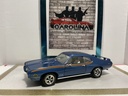 1/18: ERTL 1969 PONTIAC GTO JUDGE BLUE ON CREAM W STRIPE