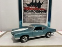 1/18: ERTL 1969 PONTIAC GTO ROYAL BODCAT CRYSTAL TURQUOISE ON BLACK