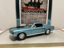 1/18: MAISTO 1968 FORD MUSTANG GT COBRA BLUE ON BLACK