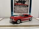 1/18: ERTL 1970 CHEVROLET CAMARO SS RED ON BLACK WITH WHITE STRIPE