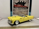 1/18: ROAD LEGENDS 1955 FORD THUNDERBIRD JUNKYARD CAR YELLOW ON BLACK