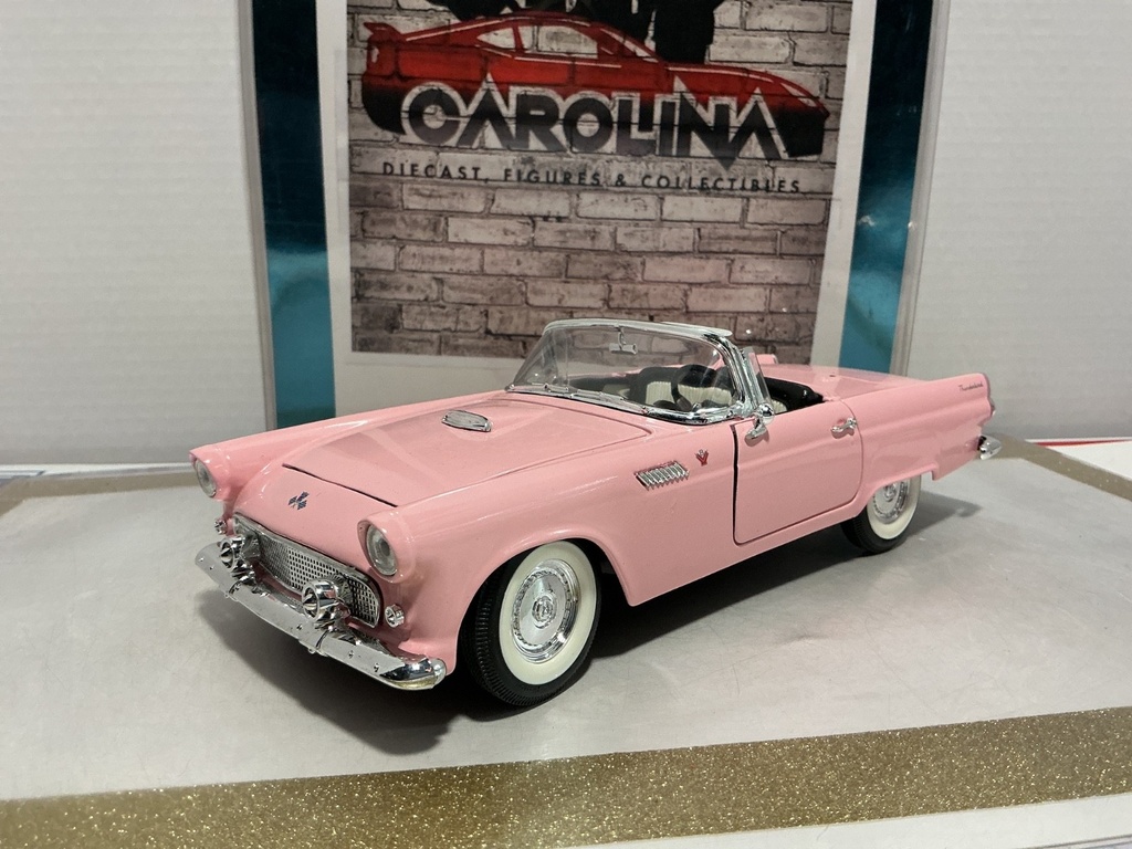 1/18: ROAD LEGENDS 1955 T BIRD PINK & WHITE & BLACK