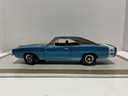 1/18 HOT WHEELS ‘69 DODGE CHARGER BLUE ON BLACK *PAINT BUBBLES ON TRUNK