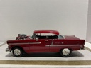 1/18 MOTOR MAX 1955 CHEVROLET BEL AIR RED ON BLACK