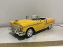 1/18 1955 CHEVROLET BEL AIR MOTOR MAX YELLOW ON BLACK