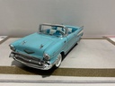 1/18 ERTL 1957 CHEVROLET BEL AIR BLUE ON BLUE/WHITE