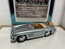 1:18 BURAGO  ITALY 1954 MERCEDES 300 SL SILVER ON TAN WITH LUGGAGE RACK