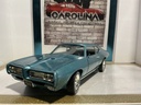 1:18 ERTZ 1969 PONTIAC GTO BLUE ON BLACK (NO MIRROR/WINDSHEILD)