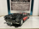 1:18 BURAGO 1957 CORVETTE PARTS CAR BLACK ON RED
