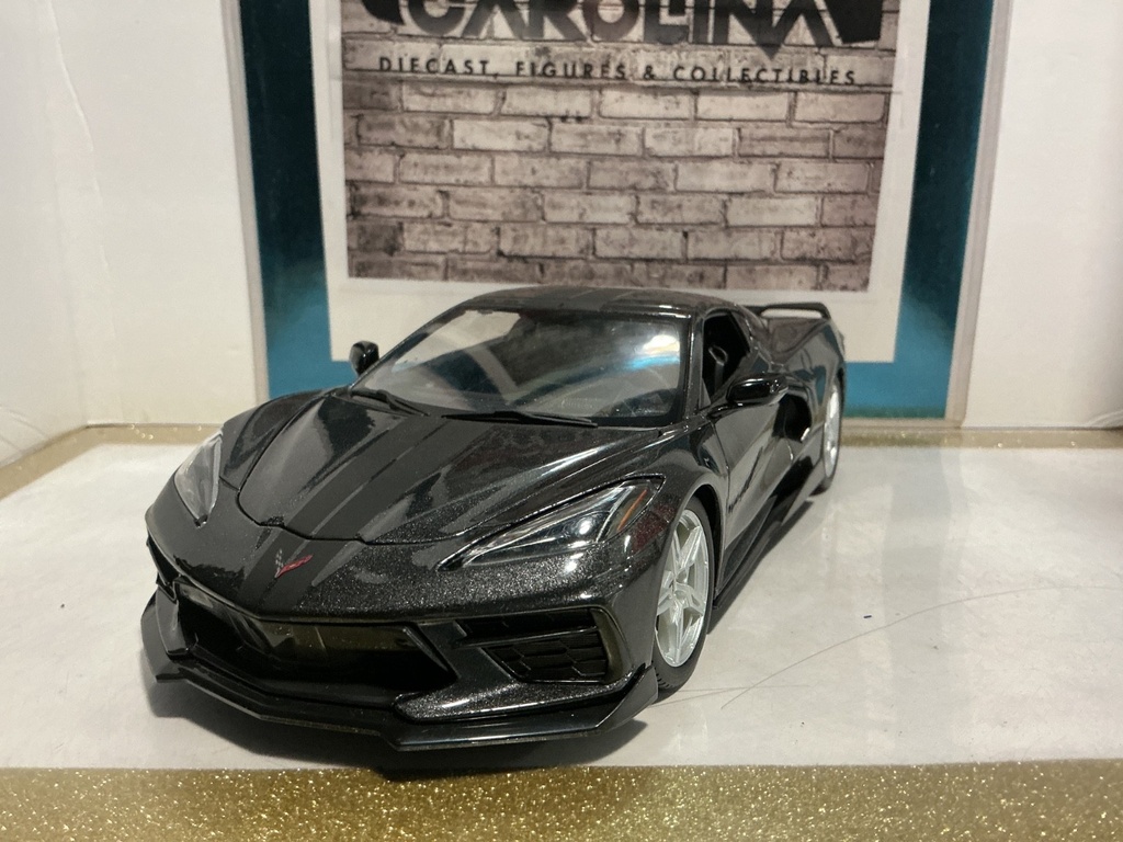 1:18 MAISTO 2020 CORVETTE STINGRAY METALLIC GREY ON BLACK