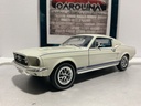 1:18 ERTL 1967 FORD MUSTANG WHITE ON BLUE  [NO BOX]