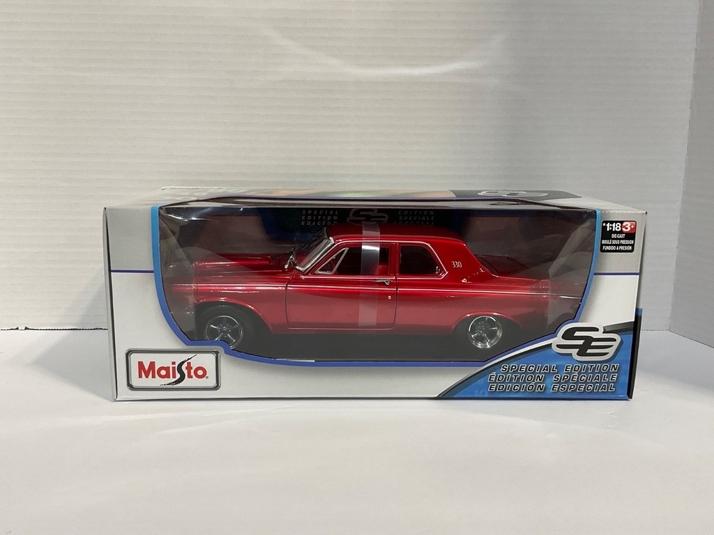 1:18 MAISTO 1963 DODGE 330 RED !
