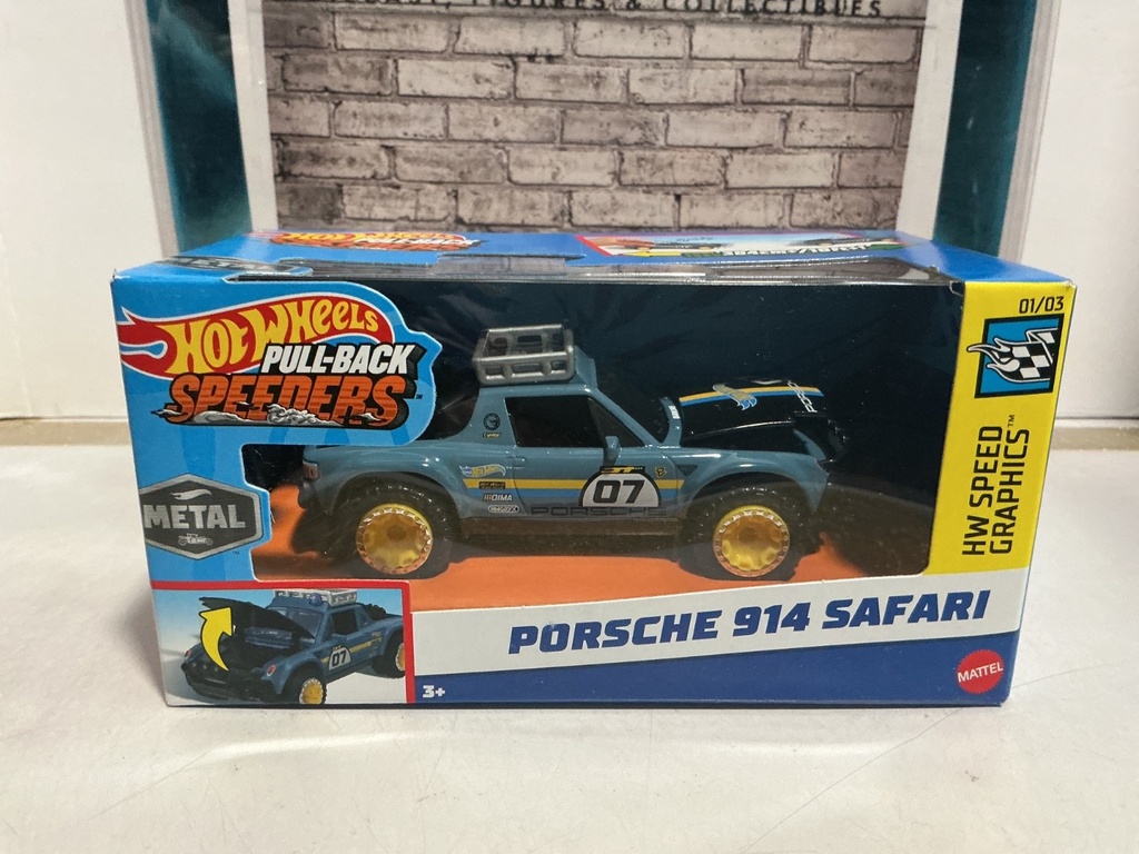 [008559] HOTWHEELS - PULL-BACK SPEEDERS PORSCHE 914 - SAFARI HW SPEED GRAPHICS