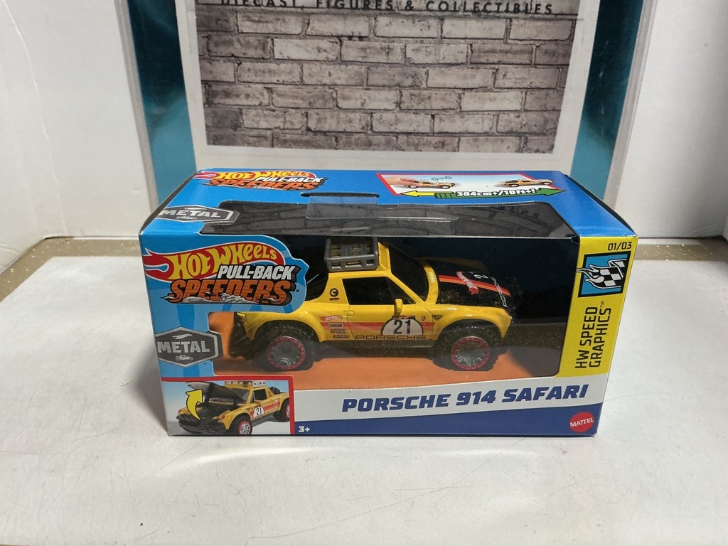 [008565] HOTWHEELS PULL-BACK SPEEDERS - PORSCHE 914 SAFARI