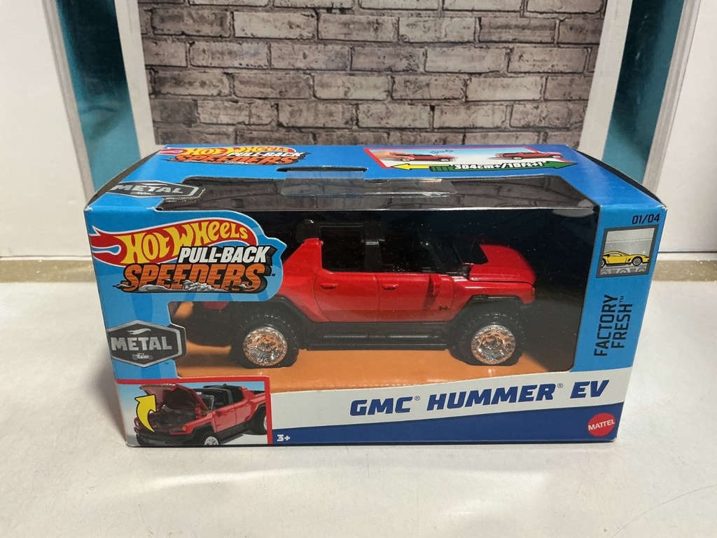 [008566] HOTWHEELS PULL-BACK SPEEDERS - GMC HUMMER EV