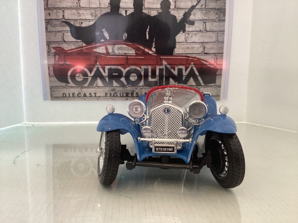 [002199] BURAGO 1932 ALFA ROMEO 2300 SPIDER PARTS CAR GREY/BLUE/RED ON BLACK