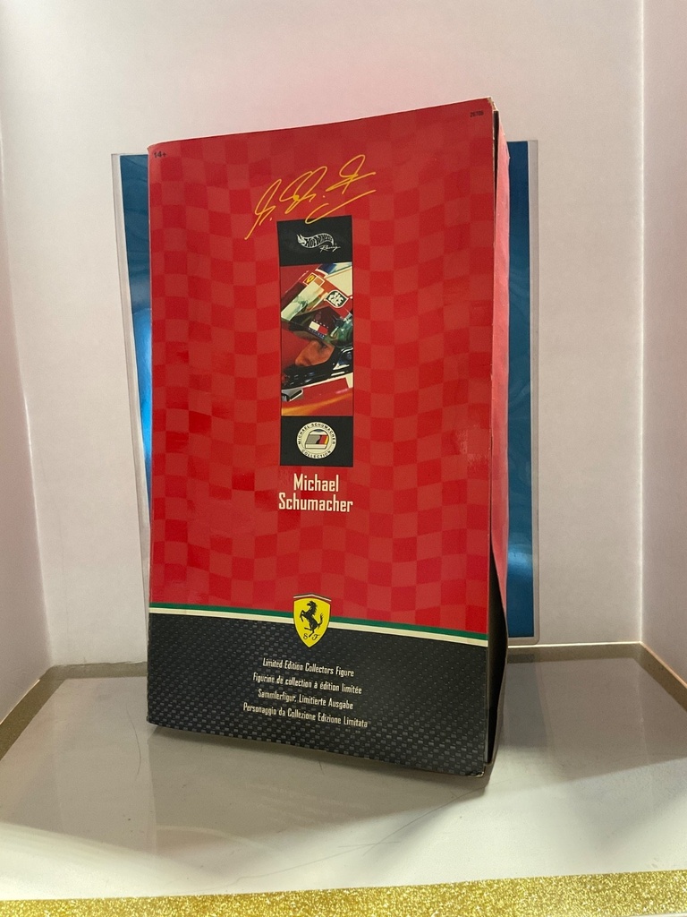Michael Schumaker  Mattel Hot Wheels Limited Edition Figure Box Has damage