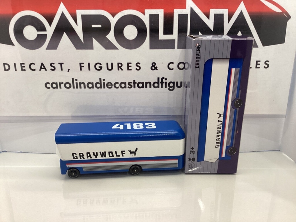 Candylab Graywolf Bus Wooden Car Collectable