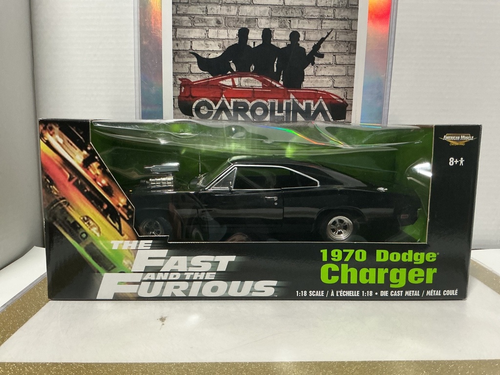 1:18 THE FAST AND THE FURIOUS 1970 DODGE CHARGER BLACK ON BLACK