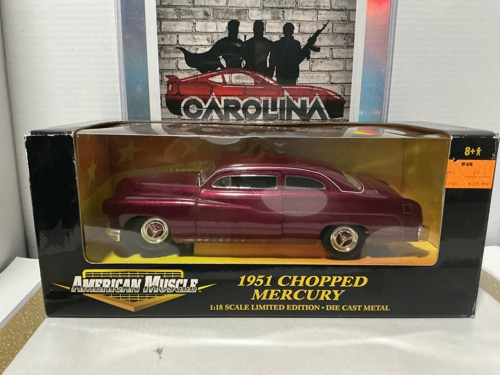 1:18 ERTL / AMERICAN MUSCLE 1951 CHOPPED MERCURY PURPLE ON BLACK