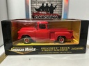 1:18 ERTL 1955 CHEVY TRUCK STREET MACHINE RED ON GREY